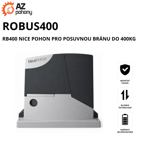ROBUS400 - RB400 Nice pohon pro posuvnou bránu do 400kg
